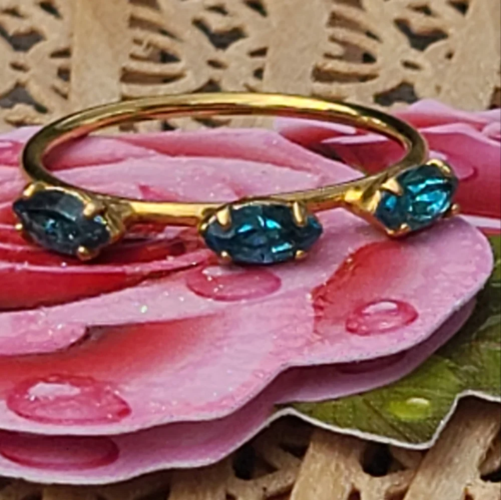 Size 7.5 ladies band for sale blue & gold
